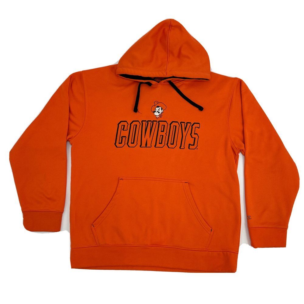 Oklahoma State Cowboys Sweatshirt‎ Men L Orange Champion Long Sleeve Hoodie